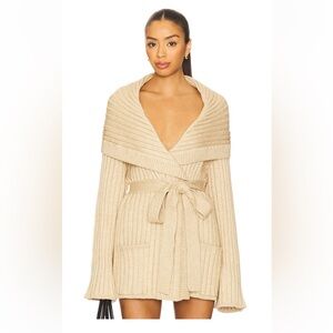 Elegant Off-the-Shoulder Beige Sweater
